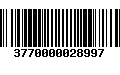 Código de Barras 3770000028997