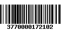 Código de Barras 3770000172102