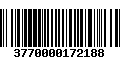 Código de Barras 3770000172188