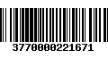 Código de Barras 3770000221671