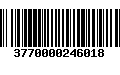 Código de Barras 3770000246018