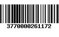 Código de Barras 3770000261172