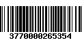 Código de Barras 3770000265354