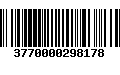 Código de Barras 3770000298178