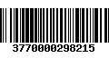 Código de Barras 3770000298215