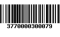 Código de Barras 3770000300079