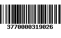 Código de Barras 3770000319026