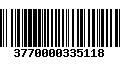 Código de Barras 3770000335118