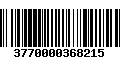 Código de Barras 3770000368215