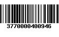 Código de Barras 3770000400946