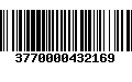 Código de Barras 3770000432169