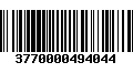 Código de Barras 3770000494044