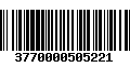 Código de Barras 3770000505221