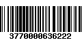 Código de Barras 3770000636222