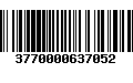 Código de Barras 3770000637052