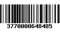 Código de Barras 3770000648485