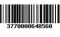 Código de Barras 3770000648560