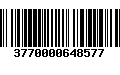 Código de Barras 3770000648577