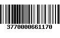 Código de Barras 3770000661170