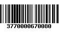 Código de Barras 3770000670080