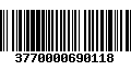 Código de Barras 3770000690118