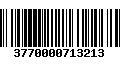 Código de Barras 3770000713213