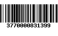 Código de Barras 3770000831399