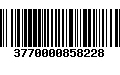 Código de Barras 3770000858228