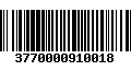 Código de Barras 3770000910018