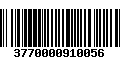 Código de Barras 3770000910056