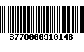 Código de Barras 3770000910148