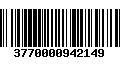 Código de Barras 3770000942149