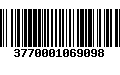 Código de Barras 3770001069098