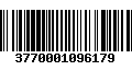 Código de Barras 3770001096179