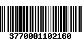 Código de Barras 3770001102160