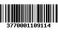 Código de Barras 3770001109114