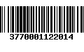 Código de Barras 3770001122014