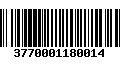 Código de Barras 3770001180014