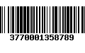 Código de Barras 3770001358789