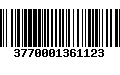 Código de Barras 3770001361123