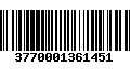 Código de Barras 3770001361451