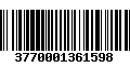 Código de Barras 3770001361598