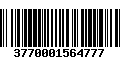 Código de Barras 3770001564777