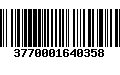 Código de Barras 3770001640358