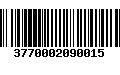 Código de Barras 3770002090015