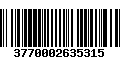 Código de Barras 3770002635315