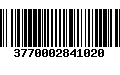 Código de Barras 3770002841020