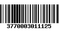 Código de Barras 3770003011125