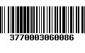 Código de Barras 3770003060086