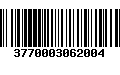 Código de Barras 3770003062004